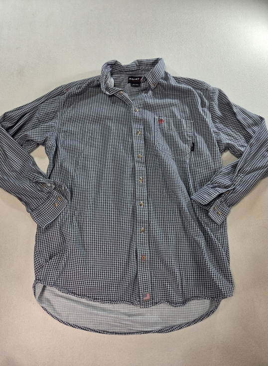 Ariat Other - Ariat FR Flame Resistant Shirt XXL Tall Blue Check Workwear